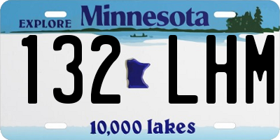 MN license plate 132LHM