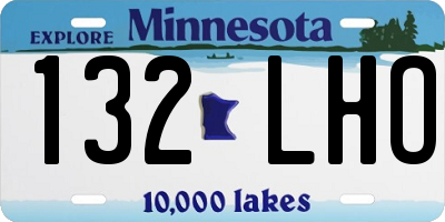 MN license plate 132LHO