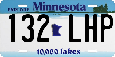 MN license plate 132LHP