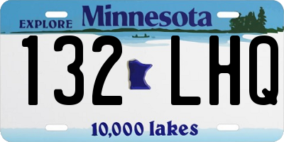 MN license plate 132LHQ