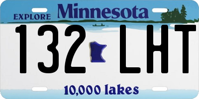 MN license plate 132LHT