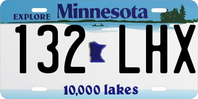 MN license plate 132LHX