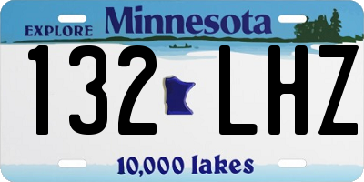 MN license plate 132LHZ