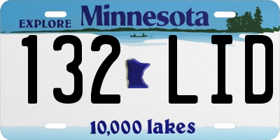 MN license plate 132LID