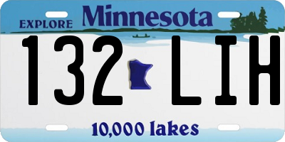 MN license plate 132LIH