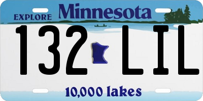 MN license plate 132LIL