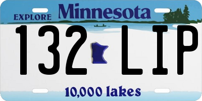 MN license plate 132LIP