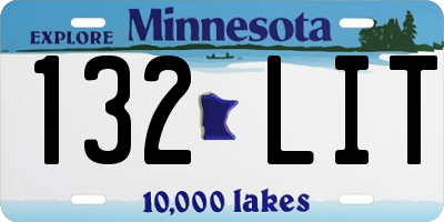 MN license plate 132LIT