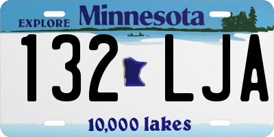 MN license plate 132LJA