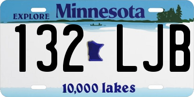 MN license plate 132LJB