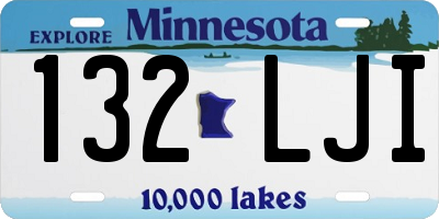 MN license plate 132LJI