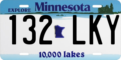 MN license plate 132LKY
