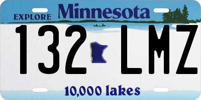 MN license plate 132LMZ