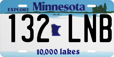MN license plate 132LNB