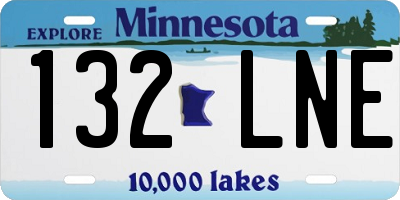 MN license plate 132LNE