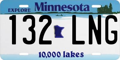 MN license plate 132LNG