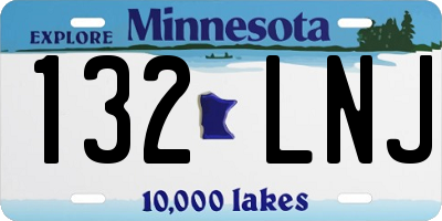 MN license plate 132LNJ