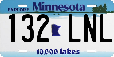 MN license plate 132LNL
