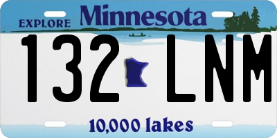 MN license plate 132LNM