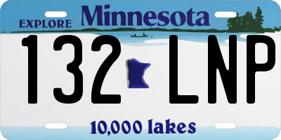 MN license plate 132LNP