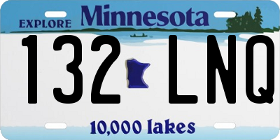 MN license plate 132LNQ
