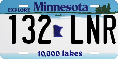 MN license plate 132LNR