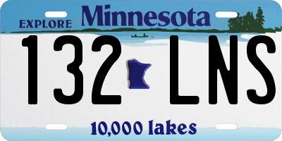 MN license plate 132LNS