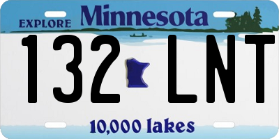 MN license plate 132LNT