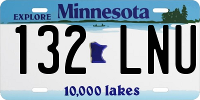 MN license plate 132LNU