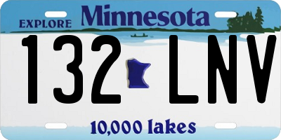 MN license plate 132LNV