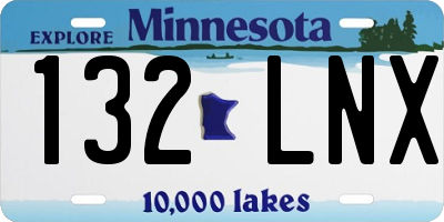 MN license plate 132LNX