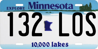 MN license plate 132LOS