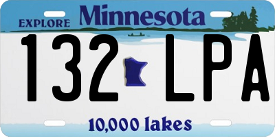 MN license plate 132LPA
