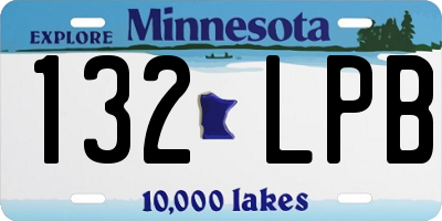 MN license plate 132LPB