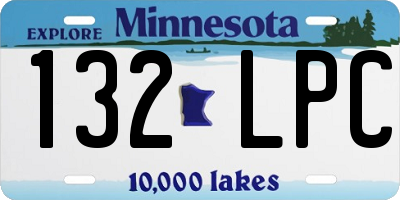 MN license plate 132LPC
