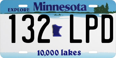 MN license plate 132LPD
