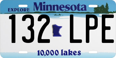 MN license plate 132LPE