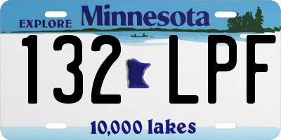 MN license plate 132LPF