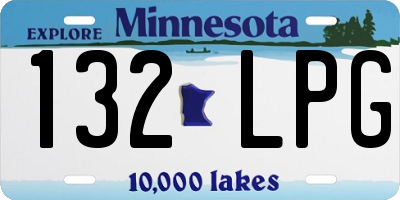 MN license plate 132LPG