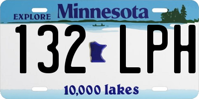 MN license plate 132LPH