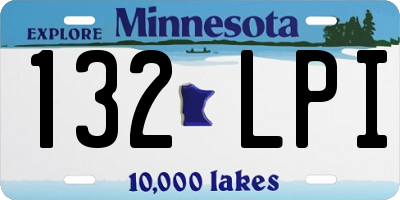 MN license plate 132LPI