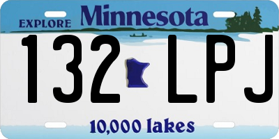 MN license plate 132LPJ