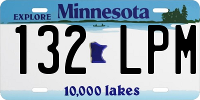 MN license plate 132LPM