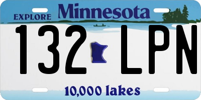 MN license plate 132LPN