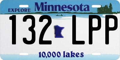 MN license plate 132LPP