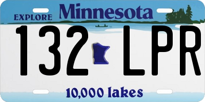 MN license plate 132LPR