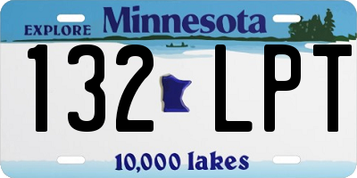 MN license plate 132LPT