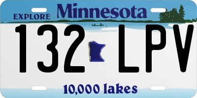 MN license plate 132LPV
