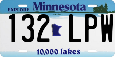 MN license plate 132LPW