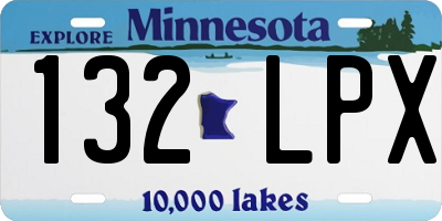 MN license plate 132LPX